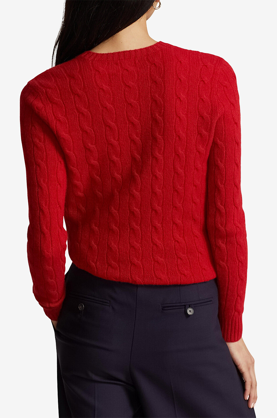 POLO RALPH LAUREN Wool and cashmere crewneck cable-knit jumper Women RED 3