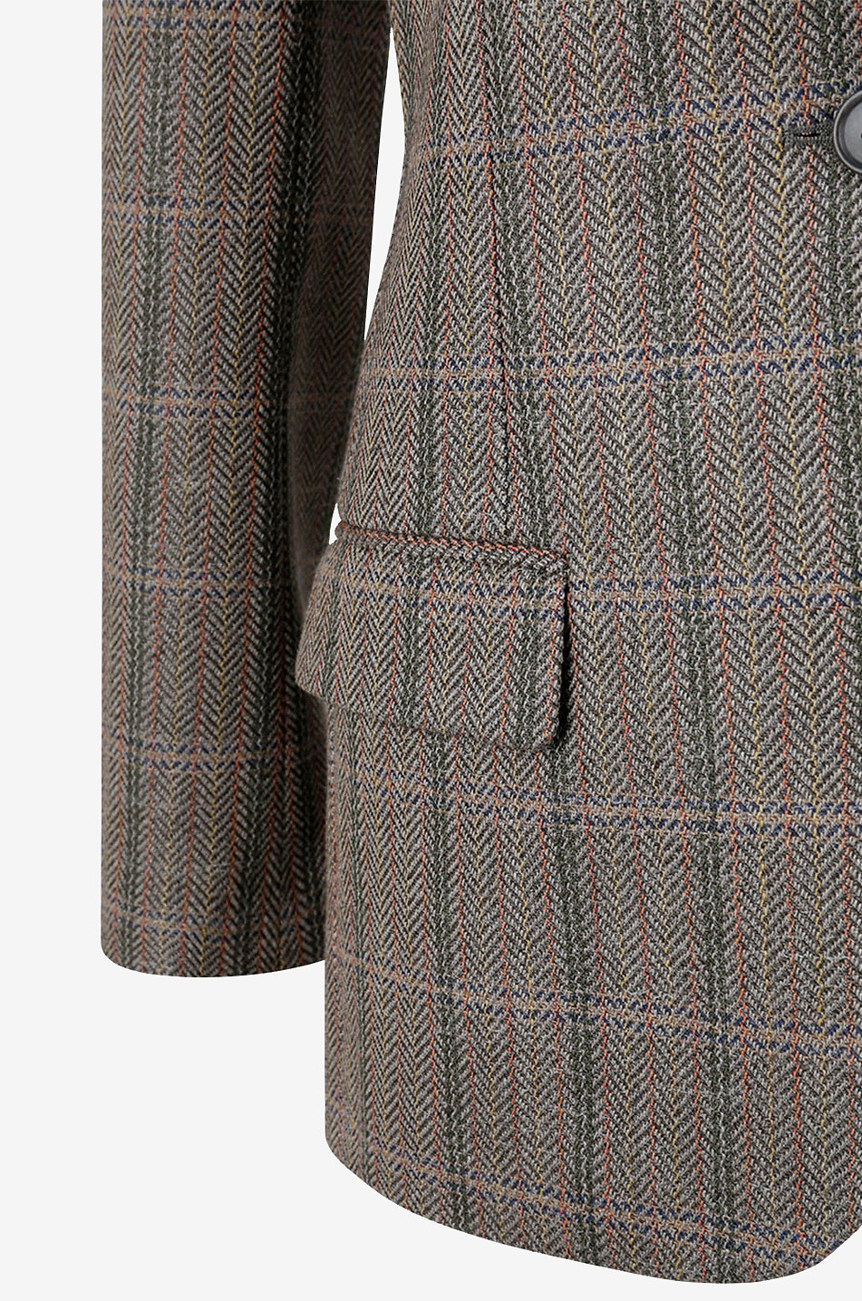 BARBARA BUI Checked wool silk and linen blazer Women MULTI COLOURED 1 3