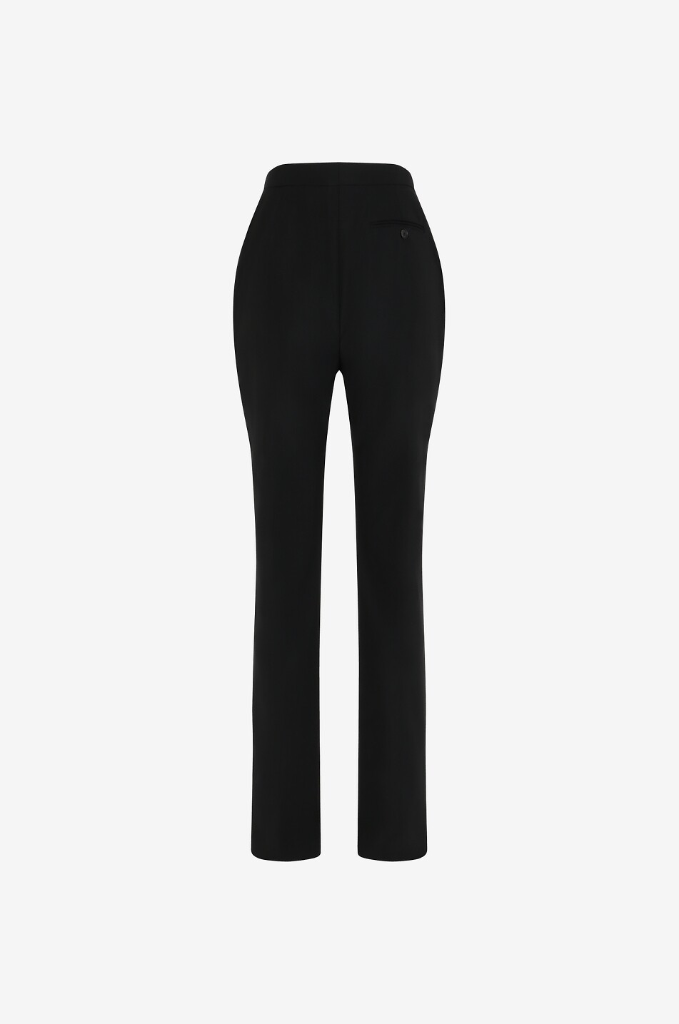 ALEXANDER McQUEEN Gerade Hose mit hoher Taille aus Wolle Damen SCHWARZ 3
