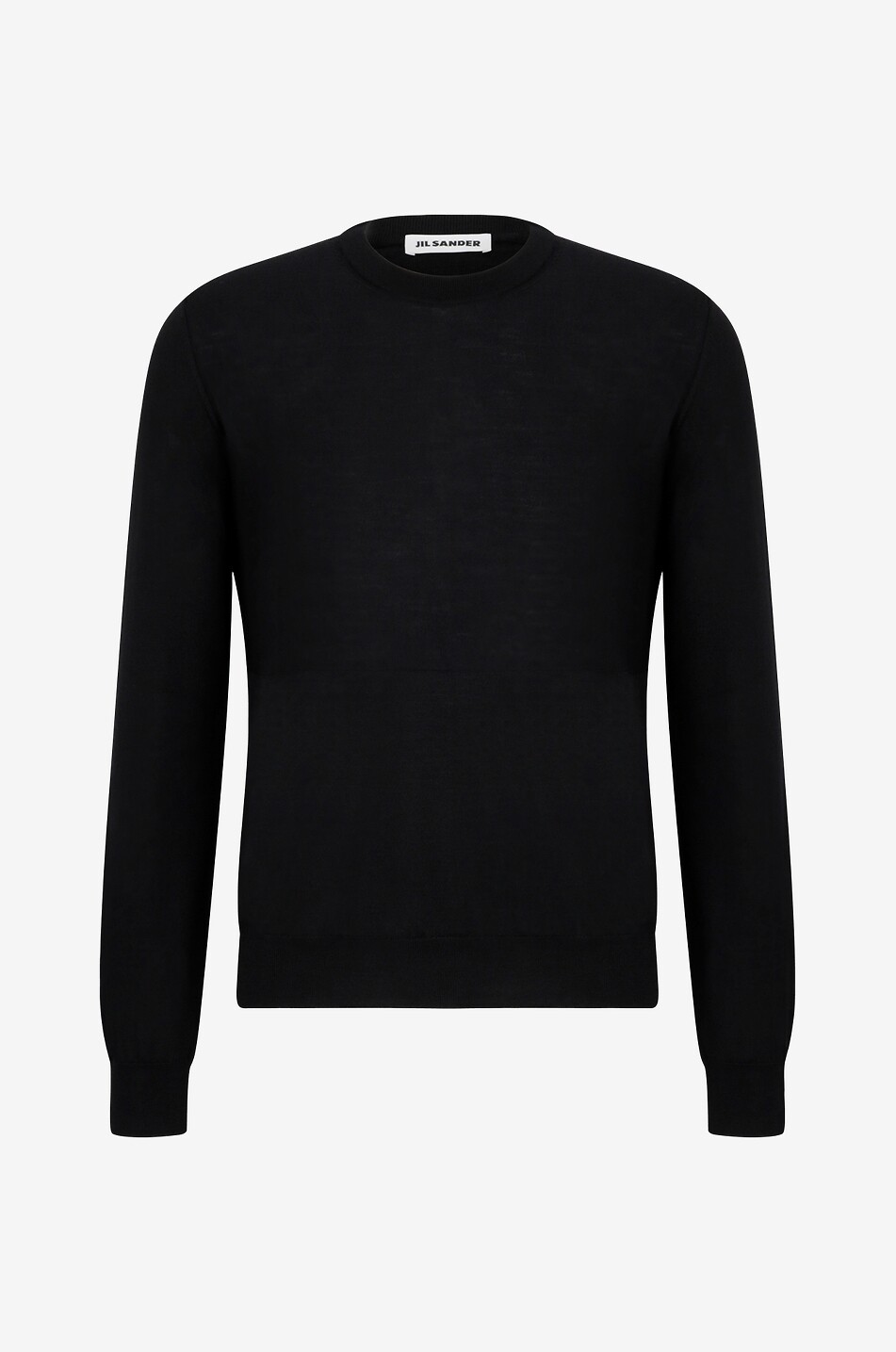 JIL SANDER Superfine wool crewneck jumper Men BLACK 1