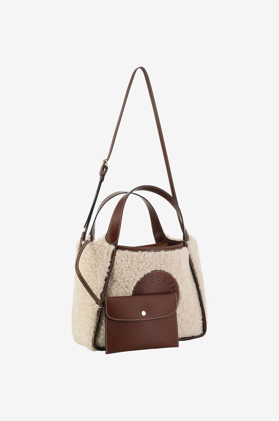 STELLA McCARTNEY Stella Logo teddy tote bag Women BEIGE 6