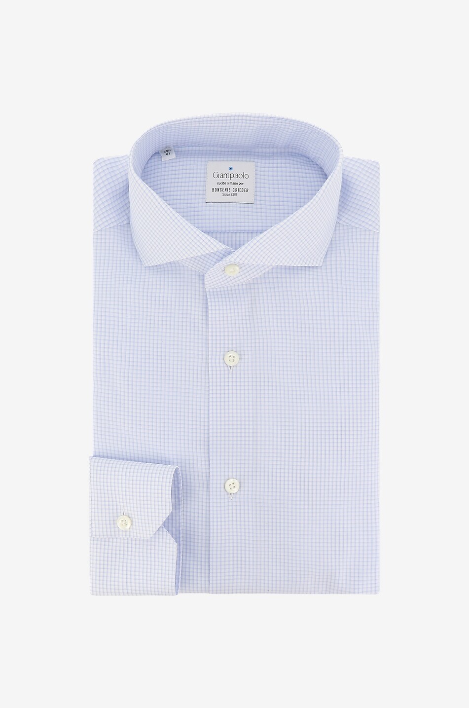 Chemise à manches longues en coton à carreaux vichy