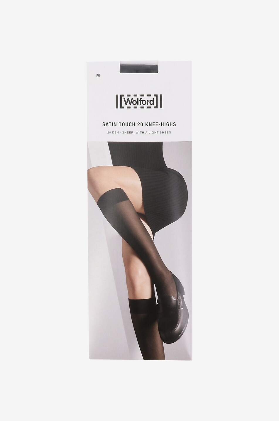 WOLFORD Mi-bas Satin Touch 20 Femme NOIR 1