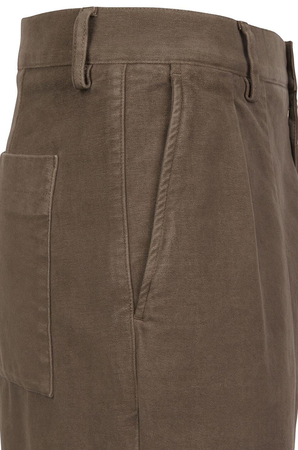 Gerade Hose aus Moleskin-Baumwolle Easy
