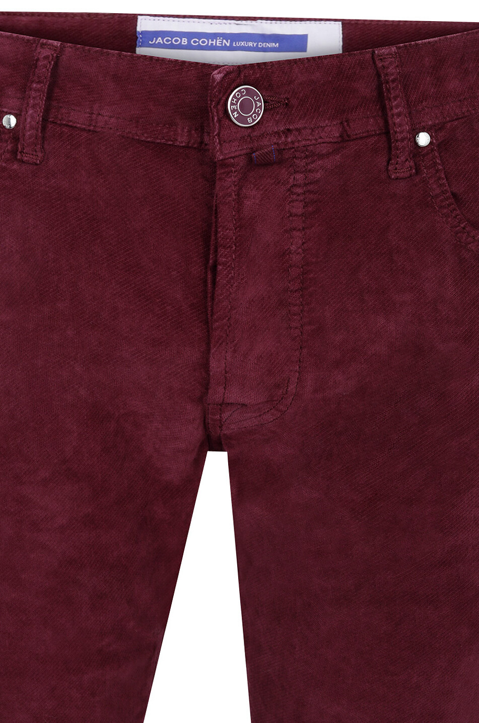JACOB COHEN Bard slim fit velvet trousers Men MEDIUM RED 3
