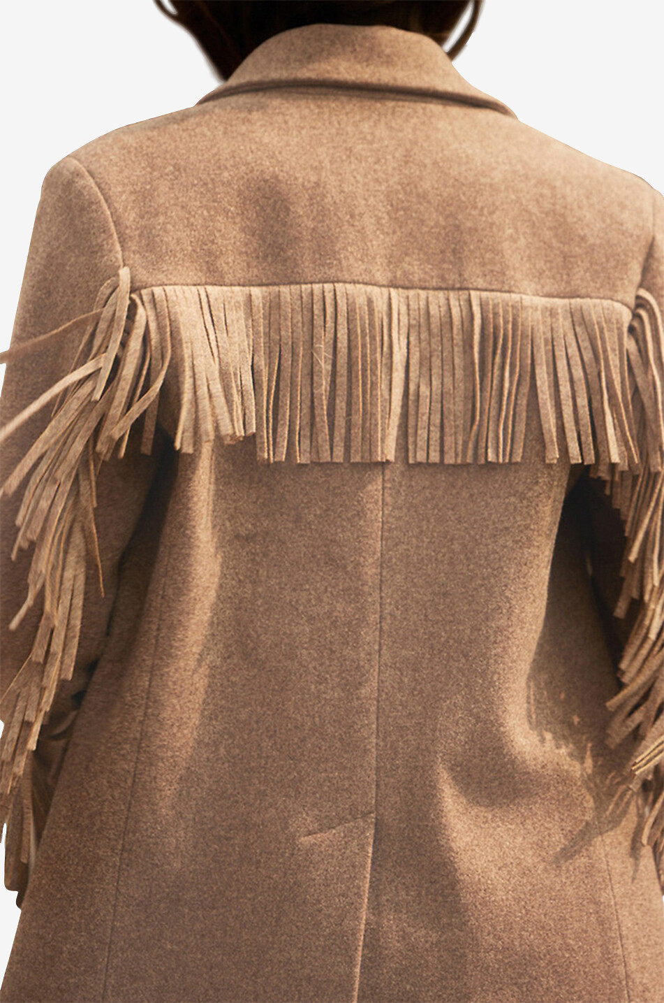 BALZAC PARIS Marceau fringed wool blazer Women BROWN 3