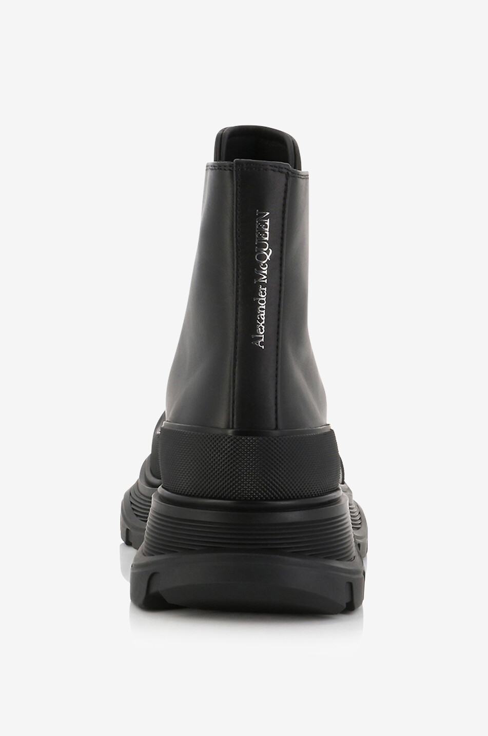 ALEXANDER McQUEEN Bottines en cuir lisse Tread Slick Zipped Femme NOIR 4
