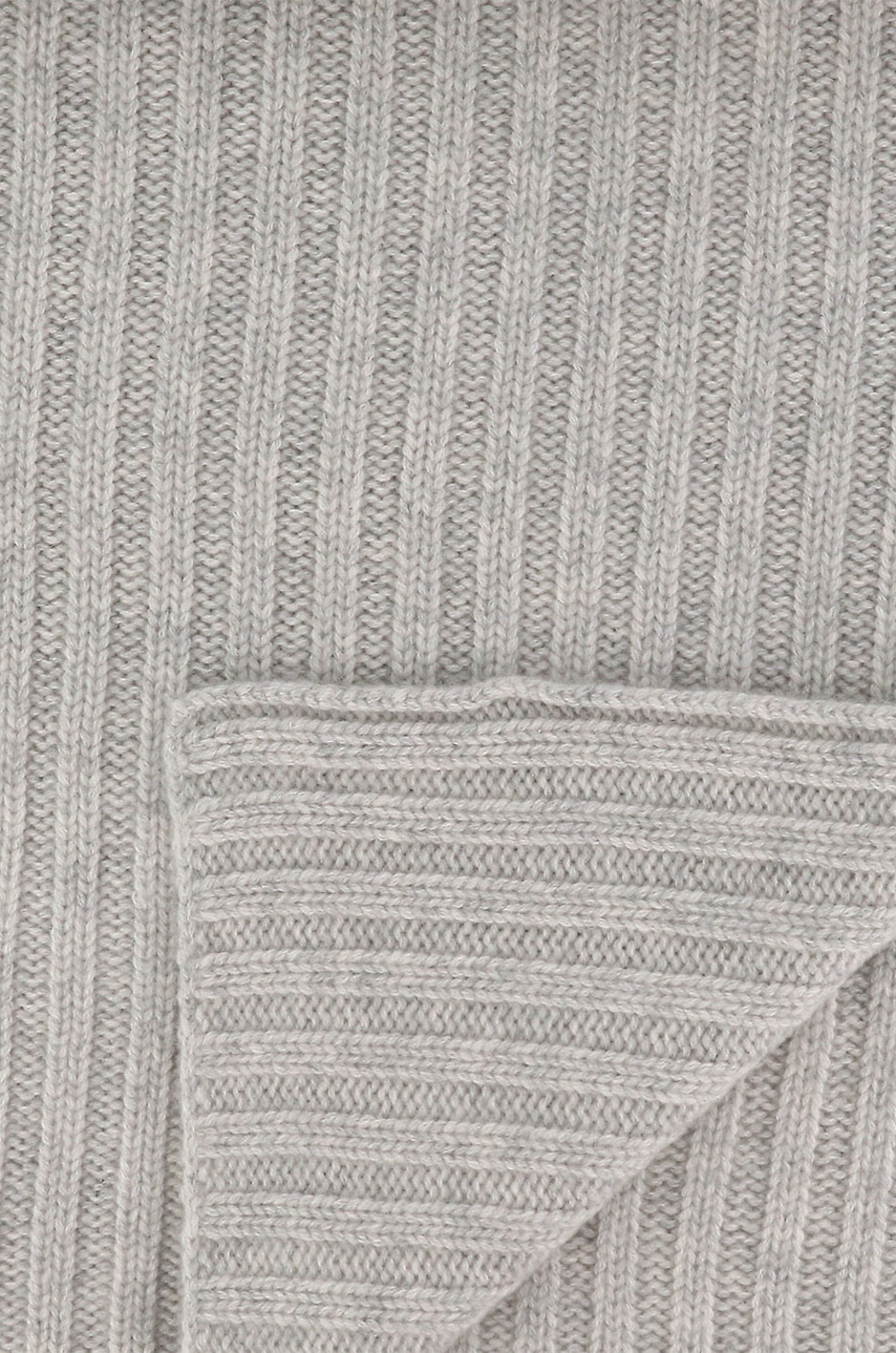 BONGÉNIE Écharpe épais côtelé en maille de cachemire Femme GRIS 2