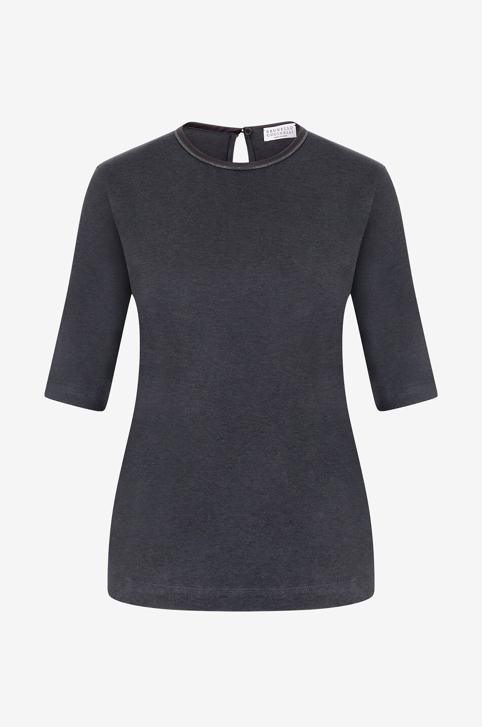 T-shirt à manches courtes et col rond Shiny