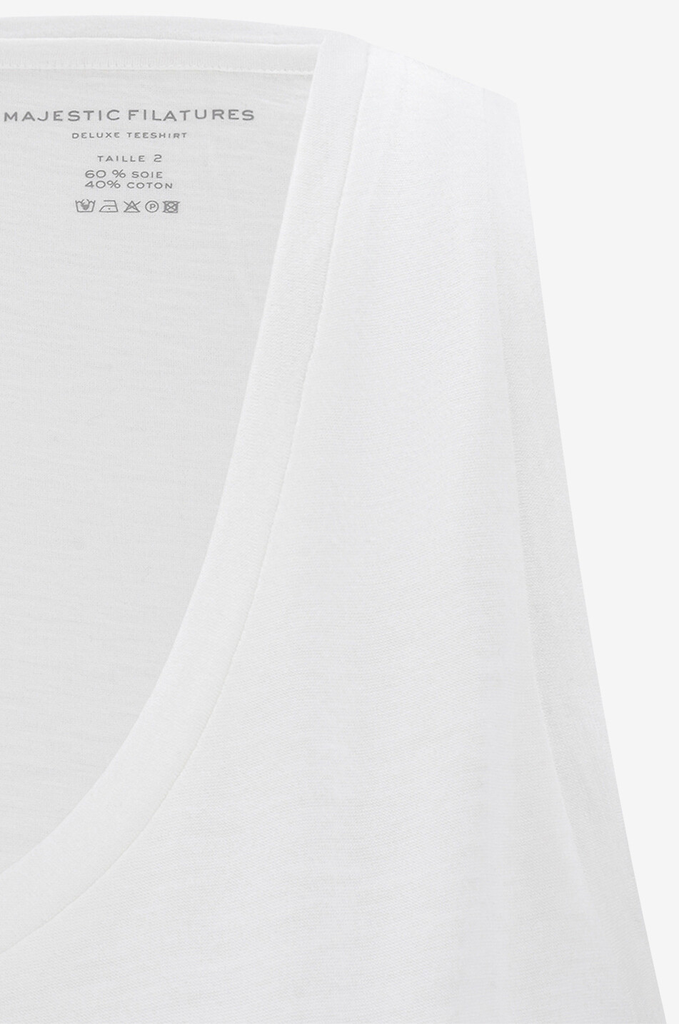 MAJESTIC FILATURES Sleeveless silk and cotton top Women EGGSHELL 3