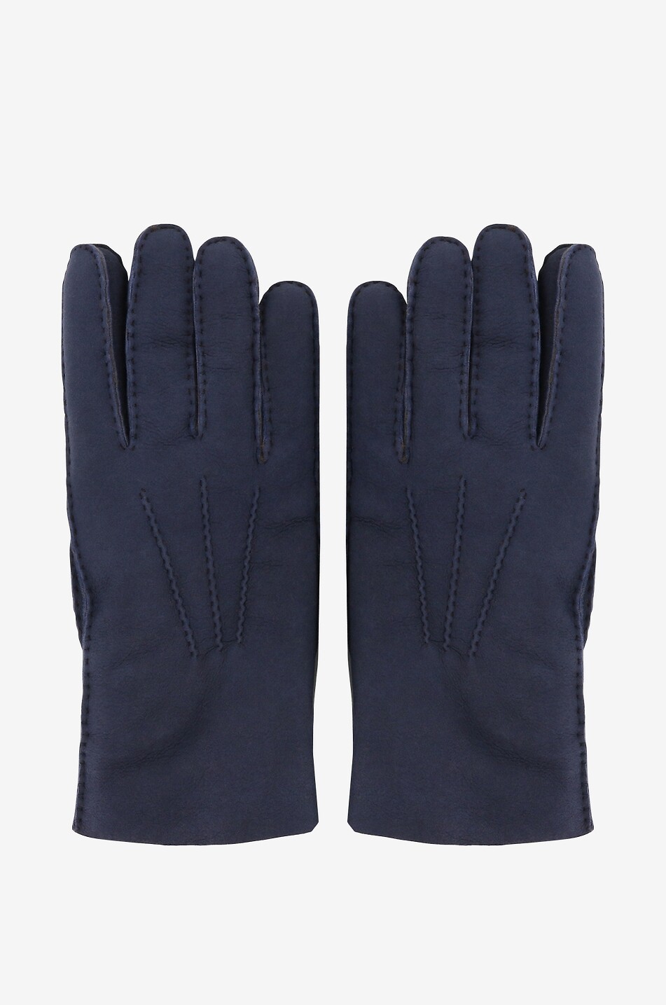 PIERO RESTELLI Leather gloves Men MEDIUM BLUE 1