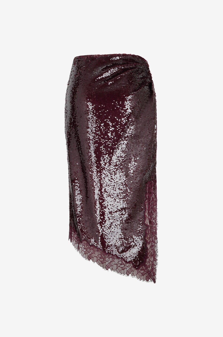 SIMKHAI Jupe asymétrique à sequins Amrita Femme VIOLET 2