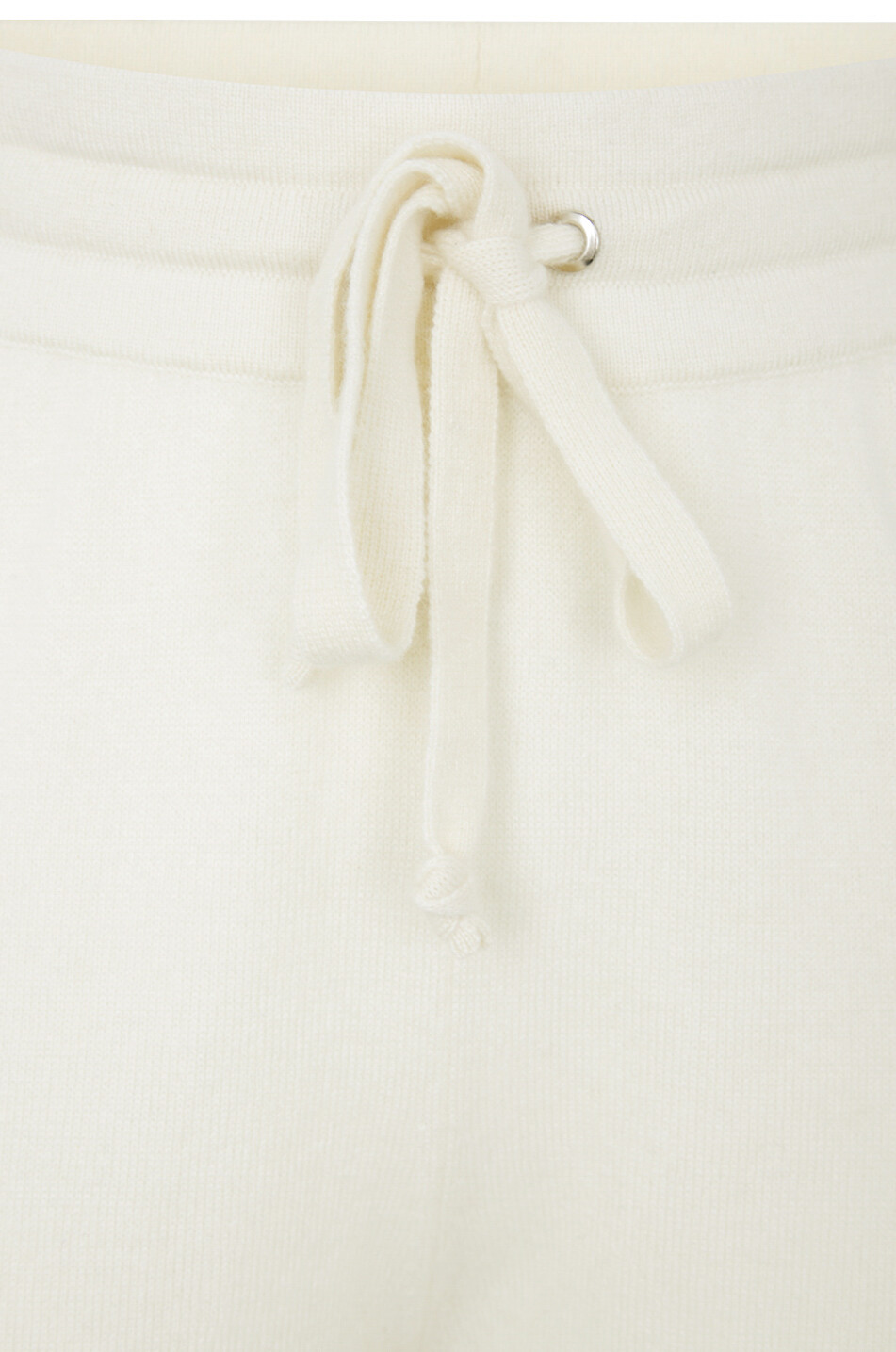 BONGENIE Pantalon de jogging en maille de cachemire Femme BLANC CASSE 3