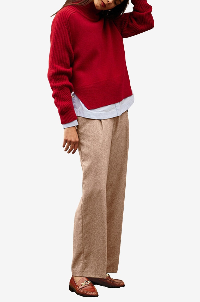 BALZAC PARIS Pantalon évasé taille haute John Femme BEIGE 4