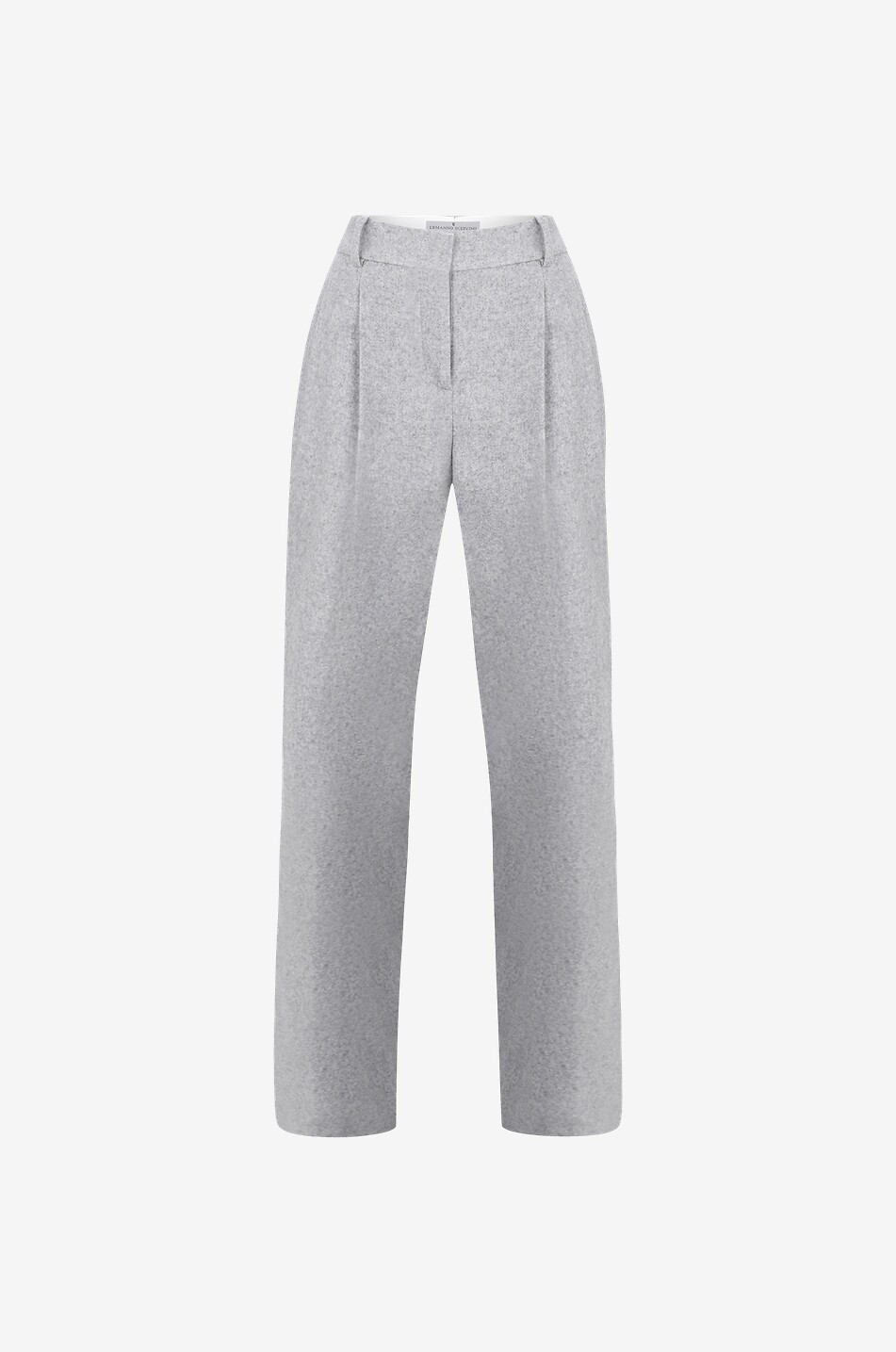 Bundfaltenhose aus Wollmix mit weitem Bein