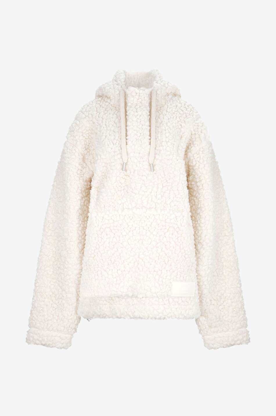 Sweat-shirt oversize à capuche en polaire teddy