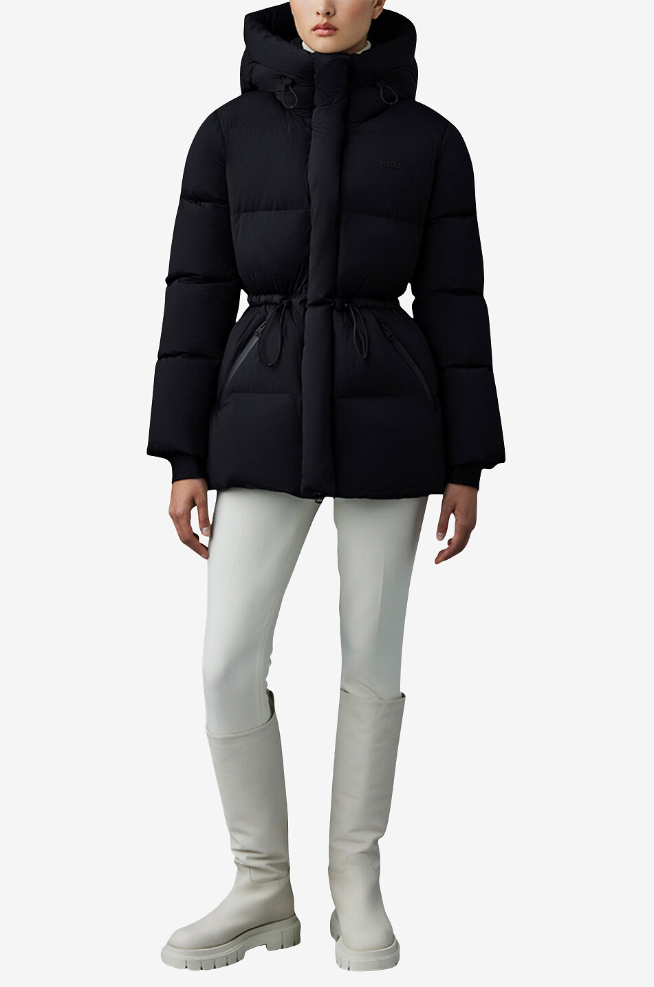 Freya-City short down jacket with drawstring and hood