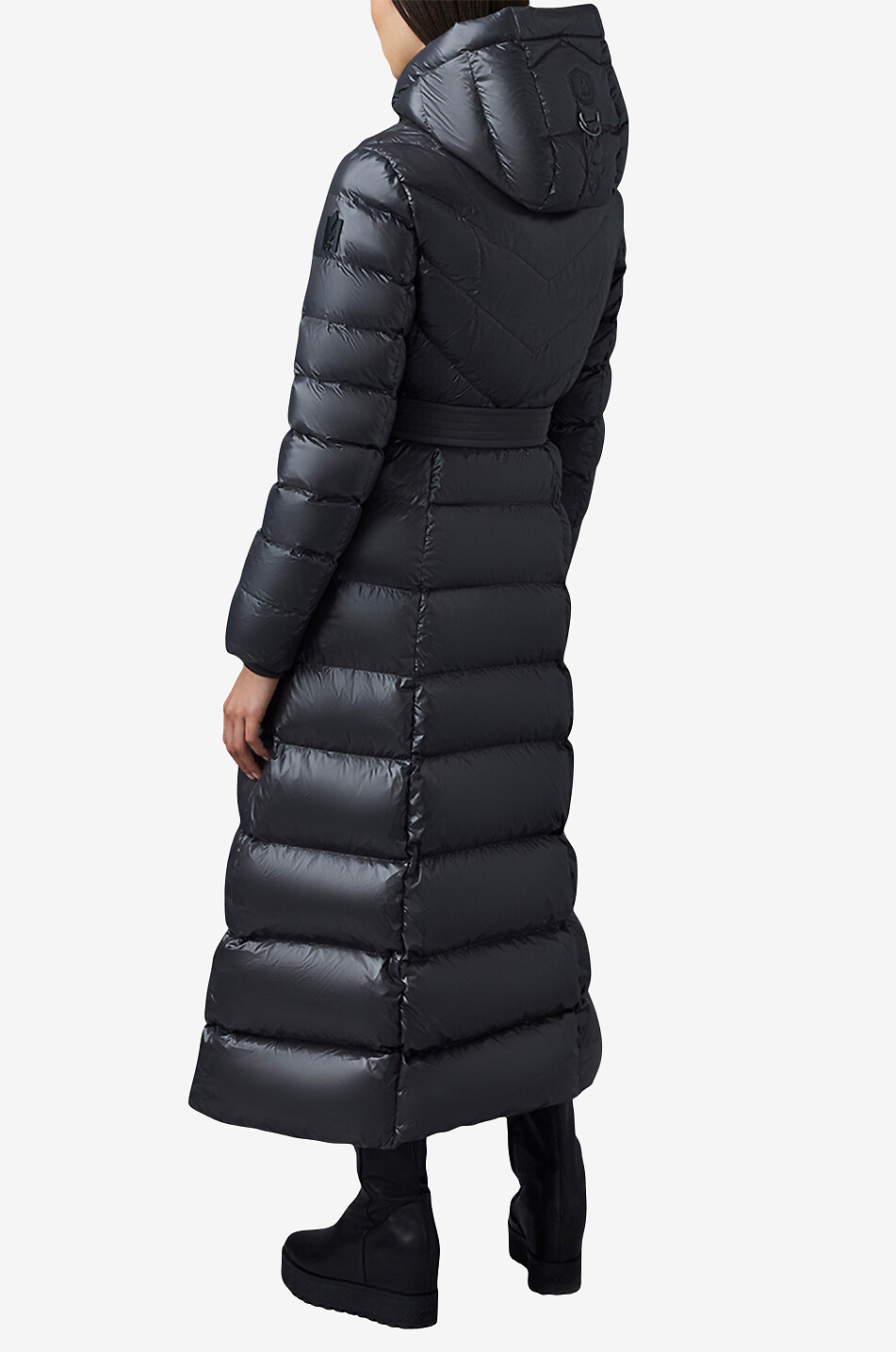 MACKAGE Doudoune longue cintrée Calina-R Femme GRIS FONCÉ 4