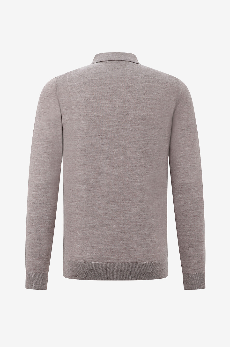 DANIELE FIESOLI Merino wool long-sleeved polo shirt Men BROWN 2
