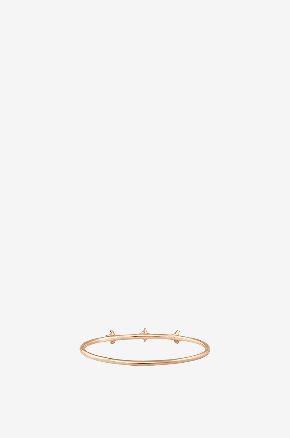 Ring aus Roségold und drei Diamanten Stardust