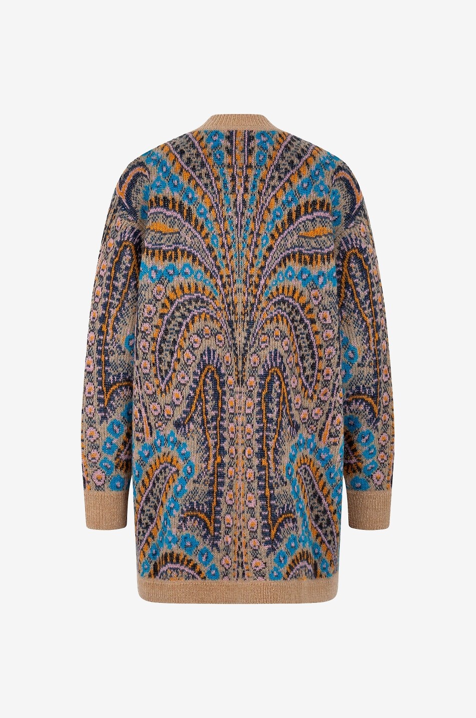 Cardigan jacquard long Paisley Palms