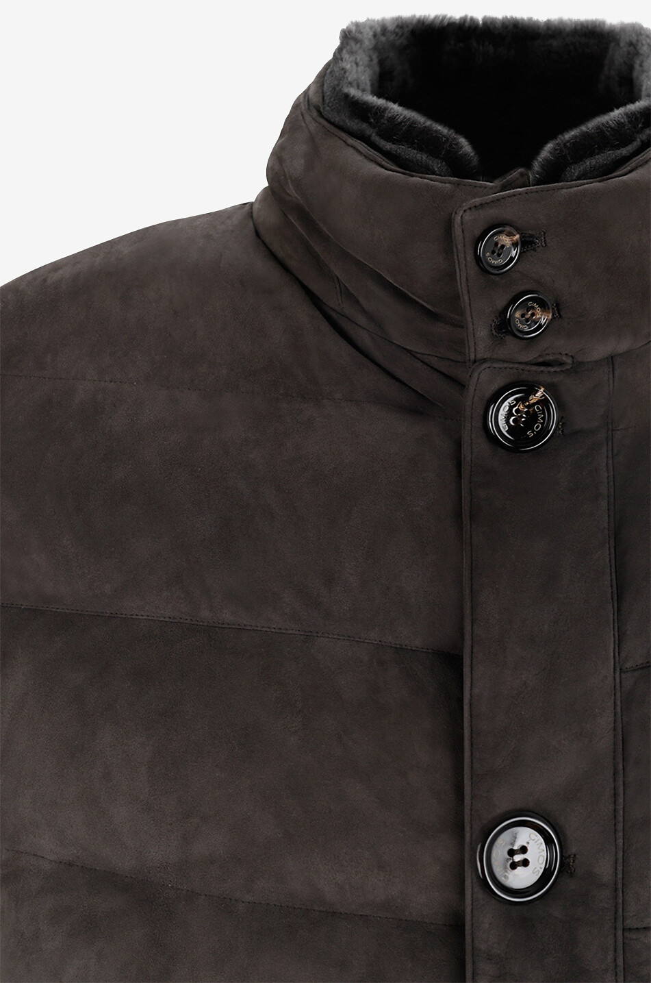 Suede padded jacket
