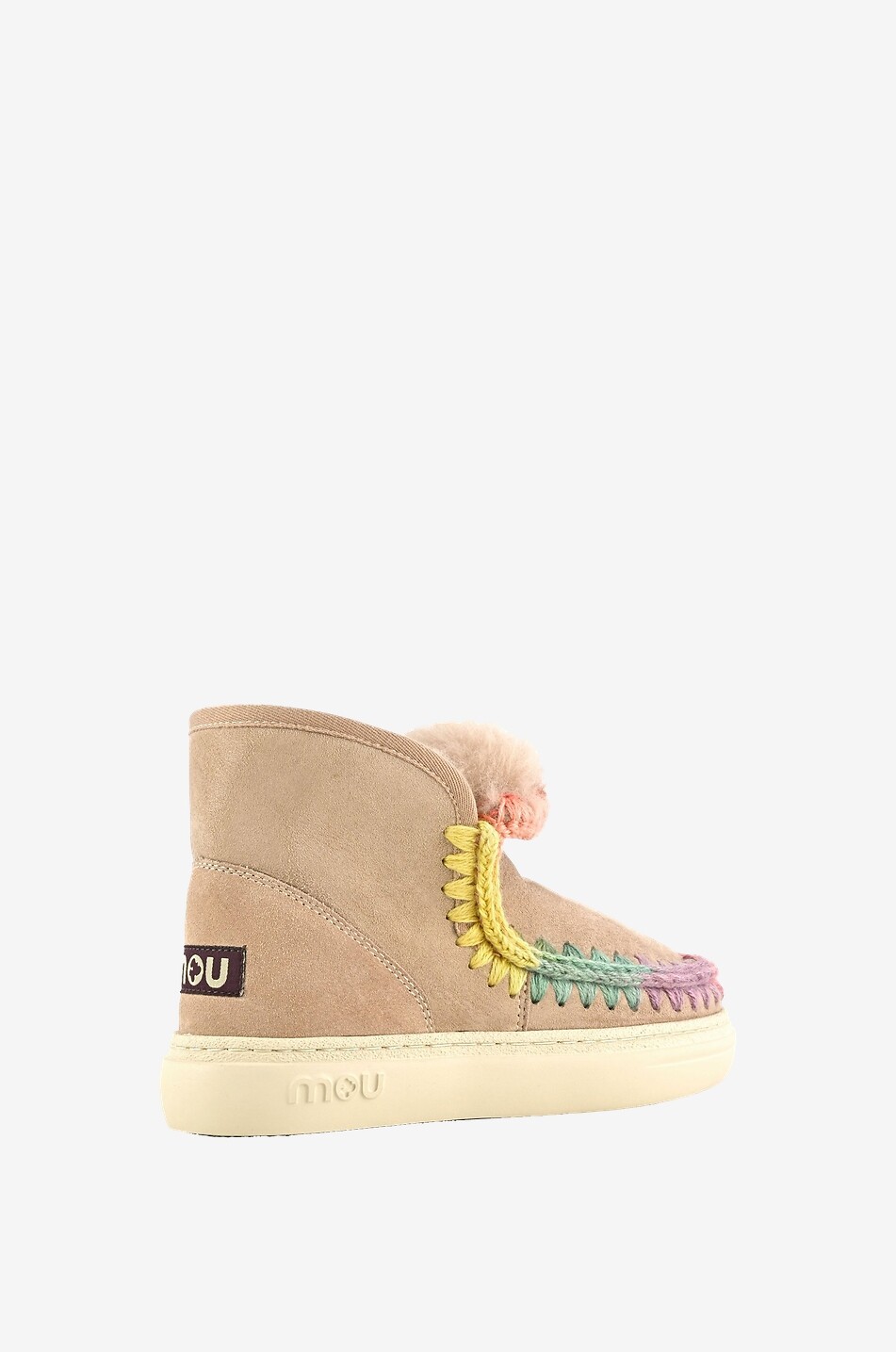 MOU Bottines chaudes en daim Eskimo Sneaker Rainbow Stitching Femme MULTICOLORE 3