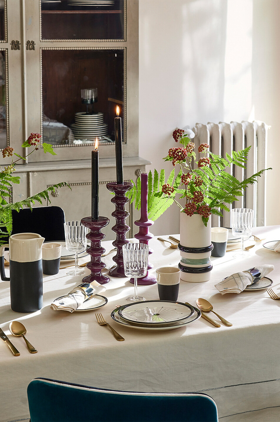 MAISON SARAH LAVOINE Bougeoir en céramique Slave - H30 Maison VIOLET 3