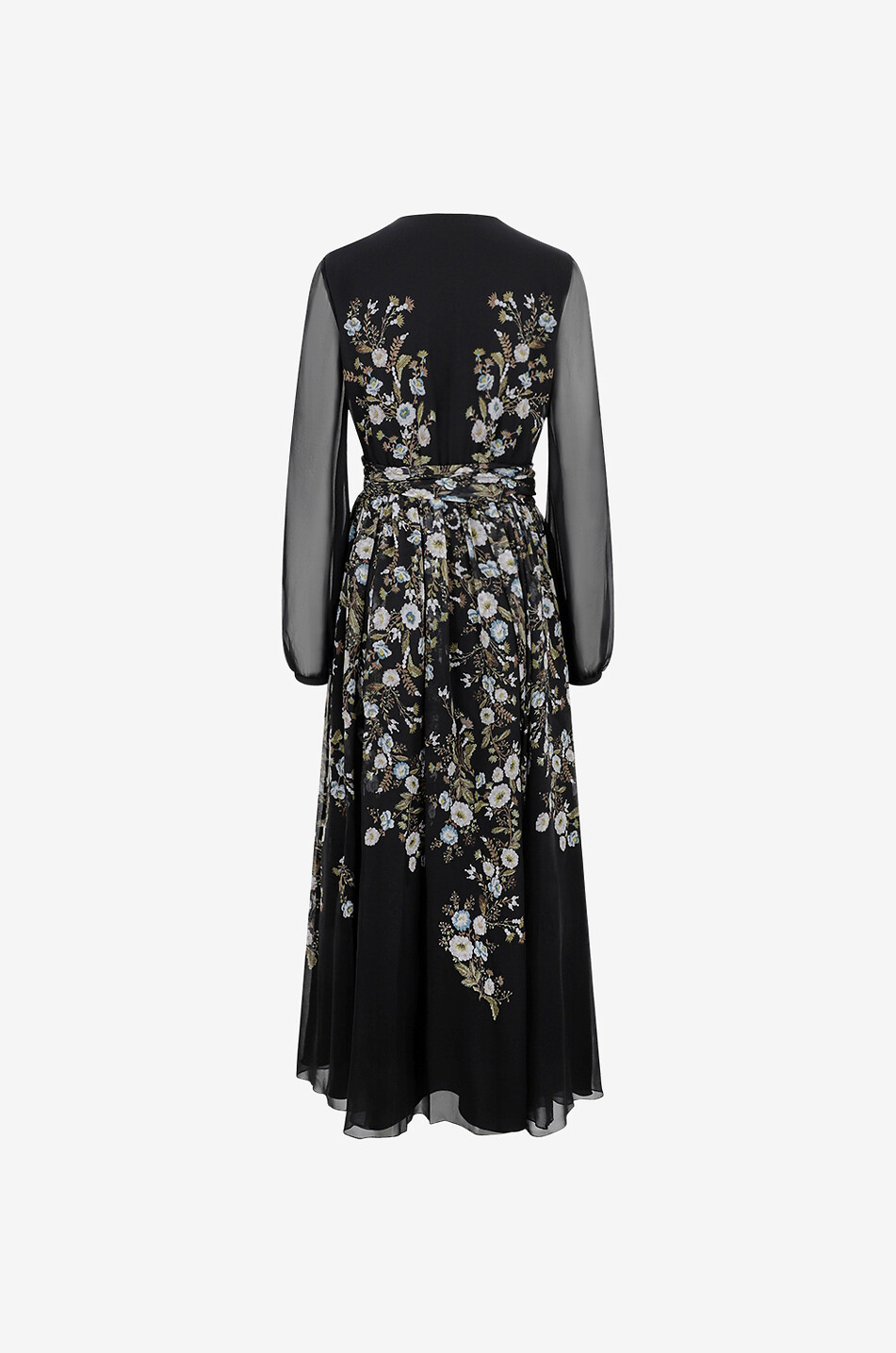 GIAMBATTISTA VALLI Robe longue en mousseline de soie imprimée fleurs Femme MULTICOLORE 2