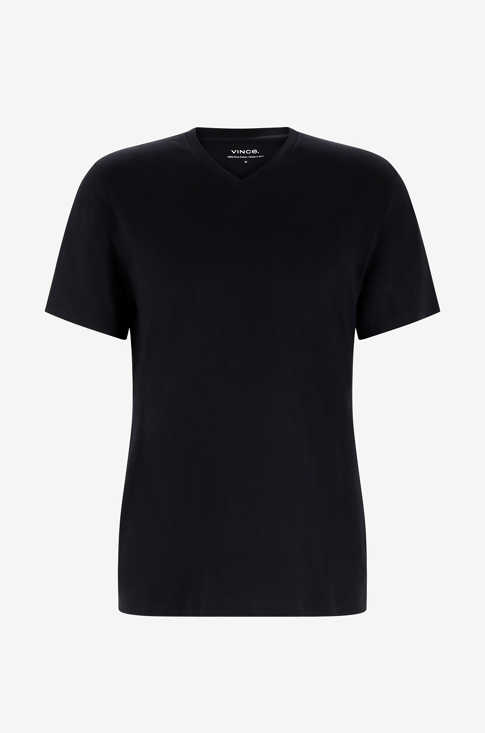 Tee shirt homme noir col v online