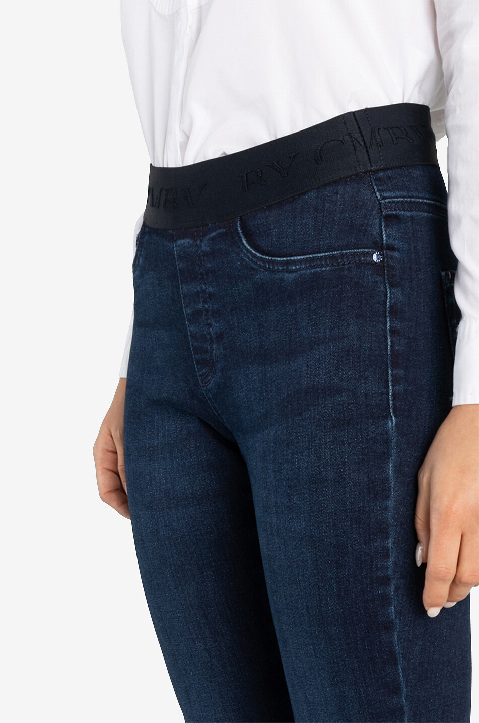 CAMBIO Ausgestellte Stretch-Jeans mit elastischem Bund Philia Damen BLAU 5