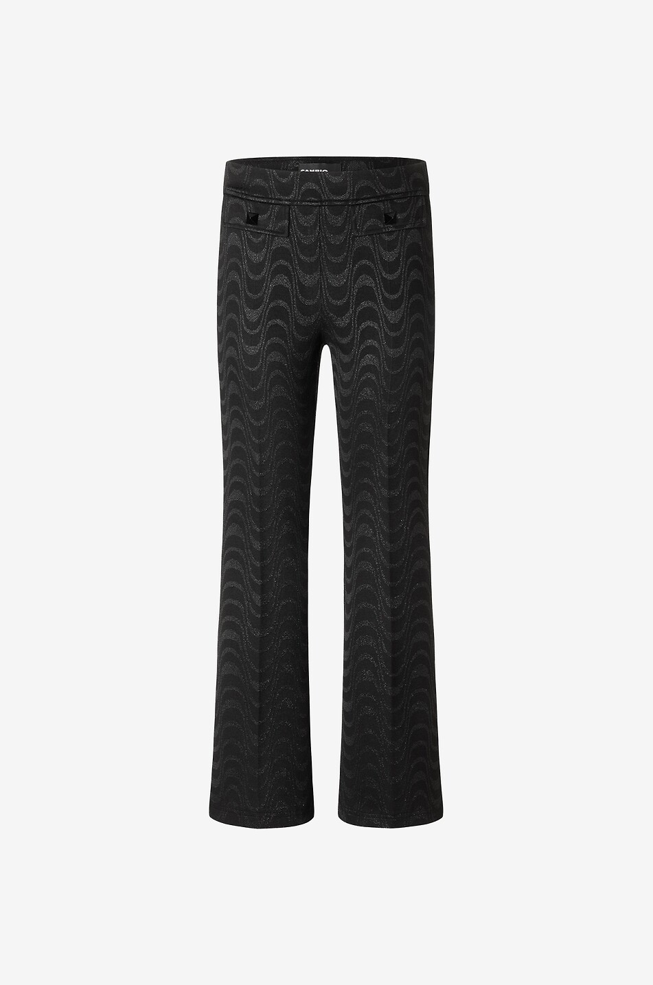 Faith Pocket flared glittering wave adorned trousers
