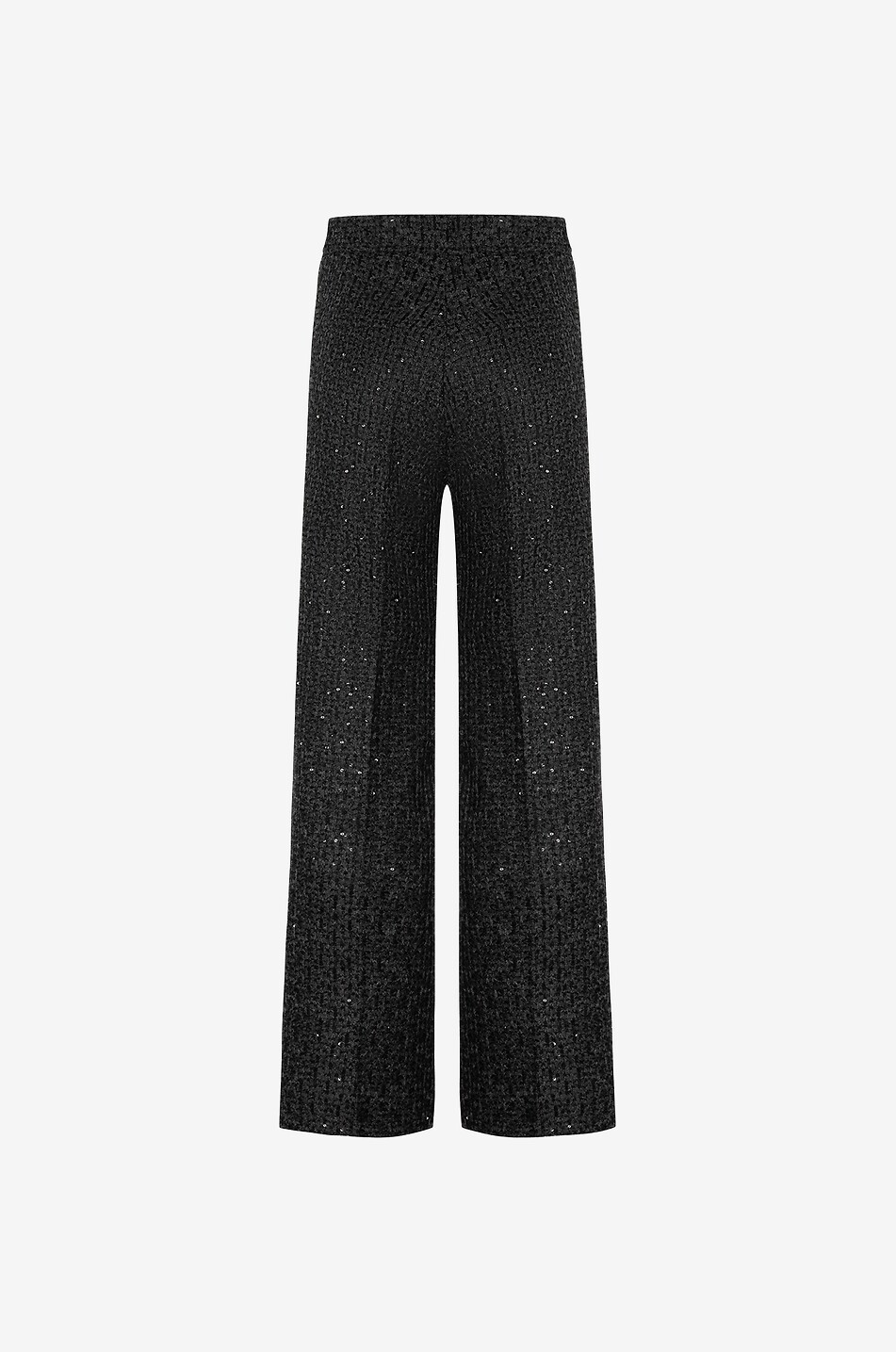 CAMBIO Pantalon large taille haute effet tweed à sequins Ava Femme GRIS FONCÉ 2