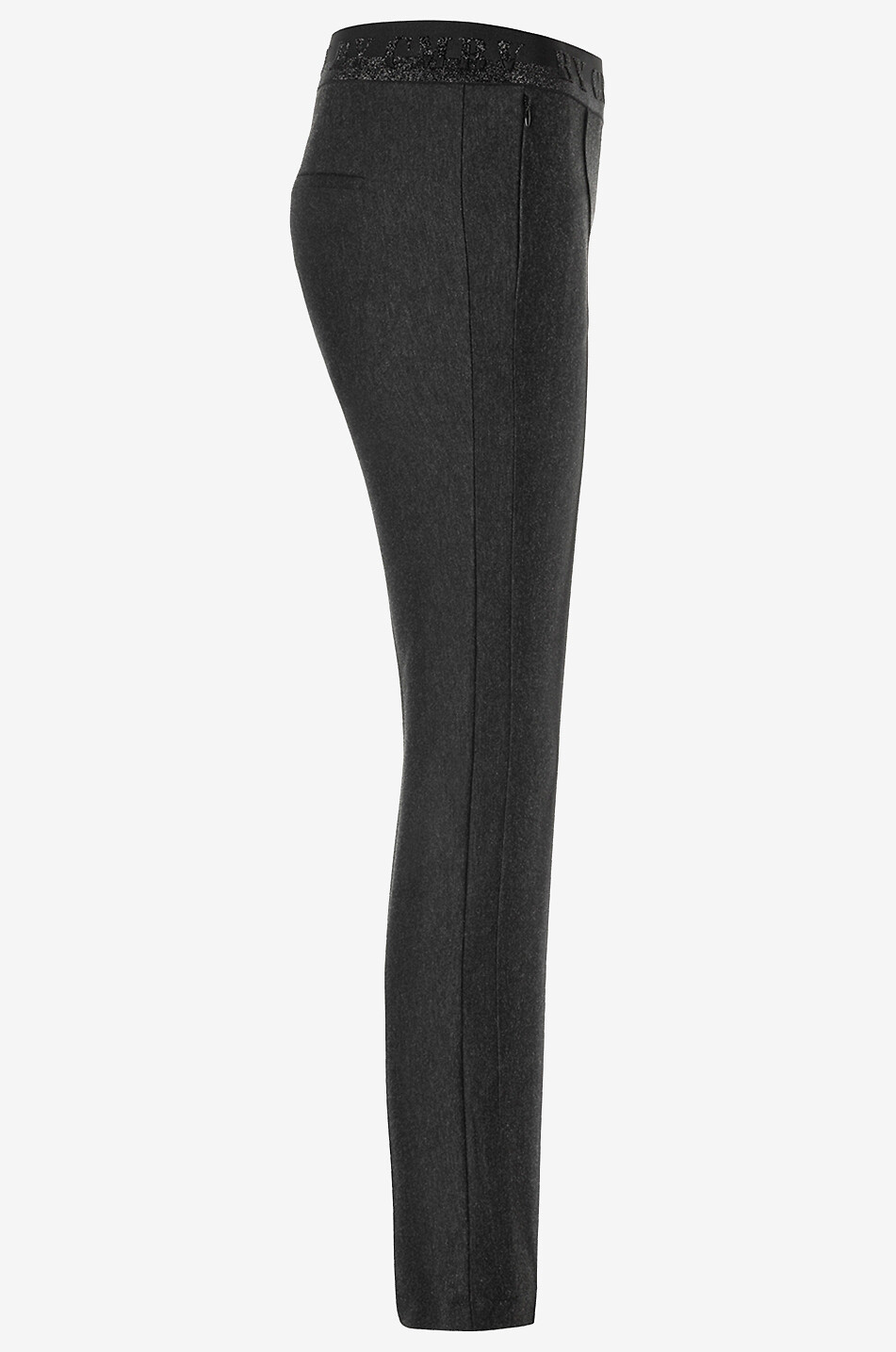 CAMBIO Pantalon slim en jersey et Lurex Rose Femme GRIS FONCÉ 3