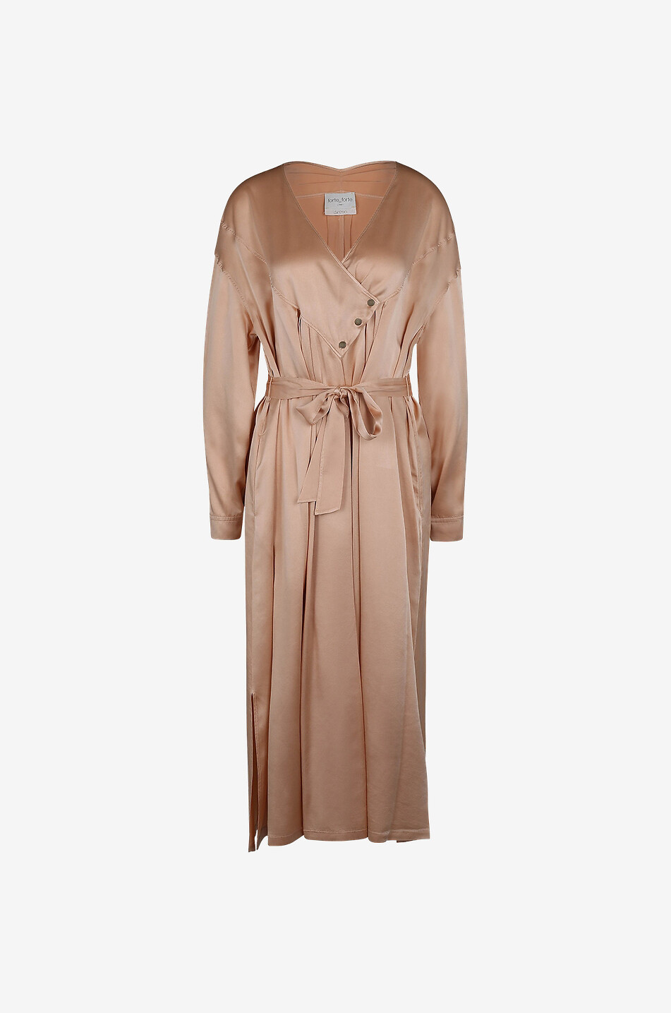 FORTE FORTE Robe longue en soie Femme BEIGE 1