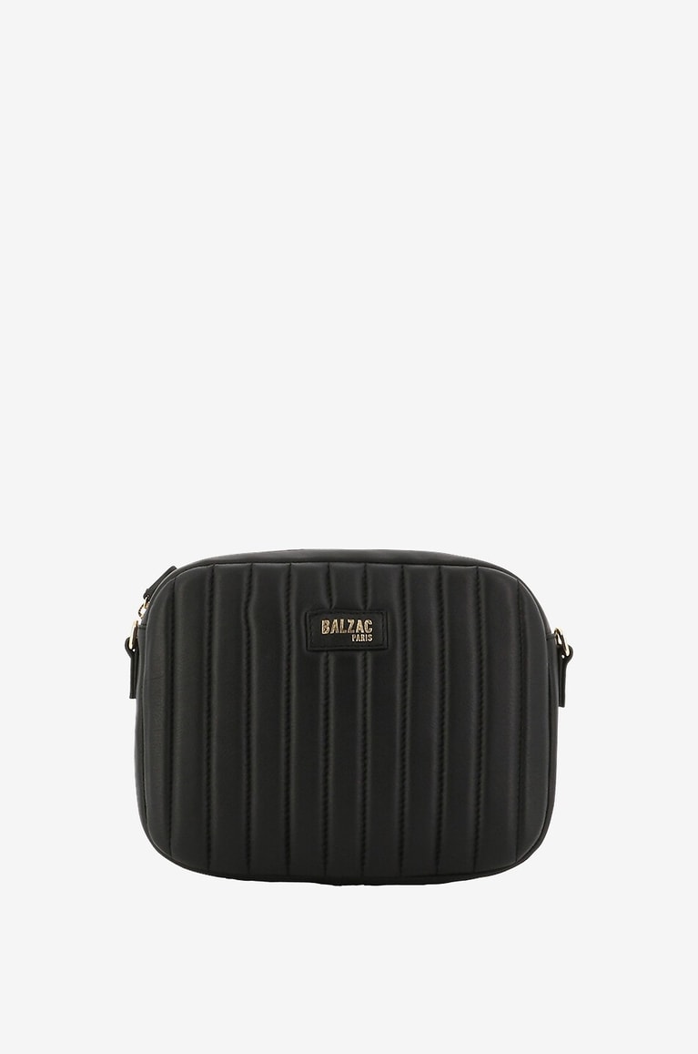 BALZAC PARIS Gesteppte Camera-Tasche aus Leder César Damen SCHWARZ 1