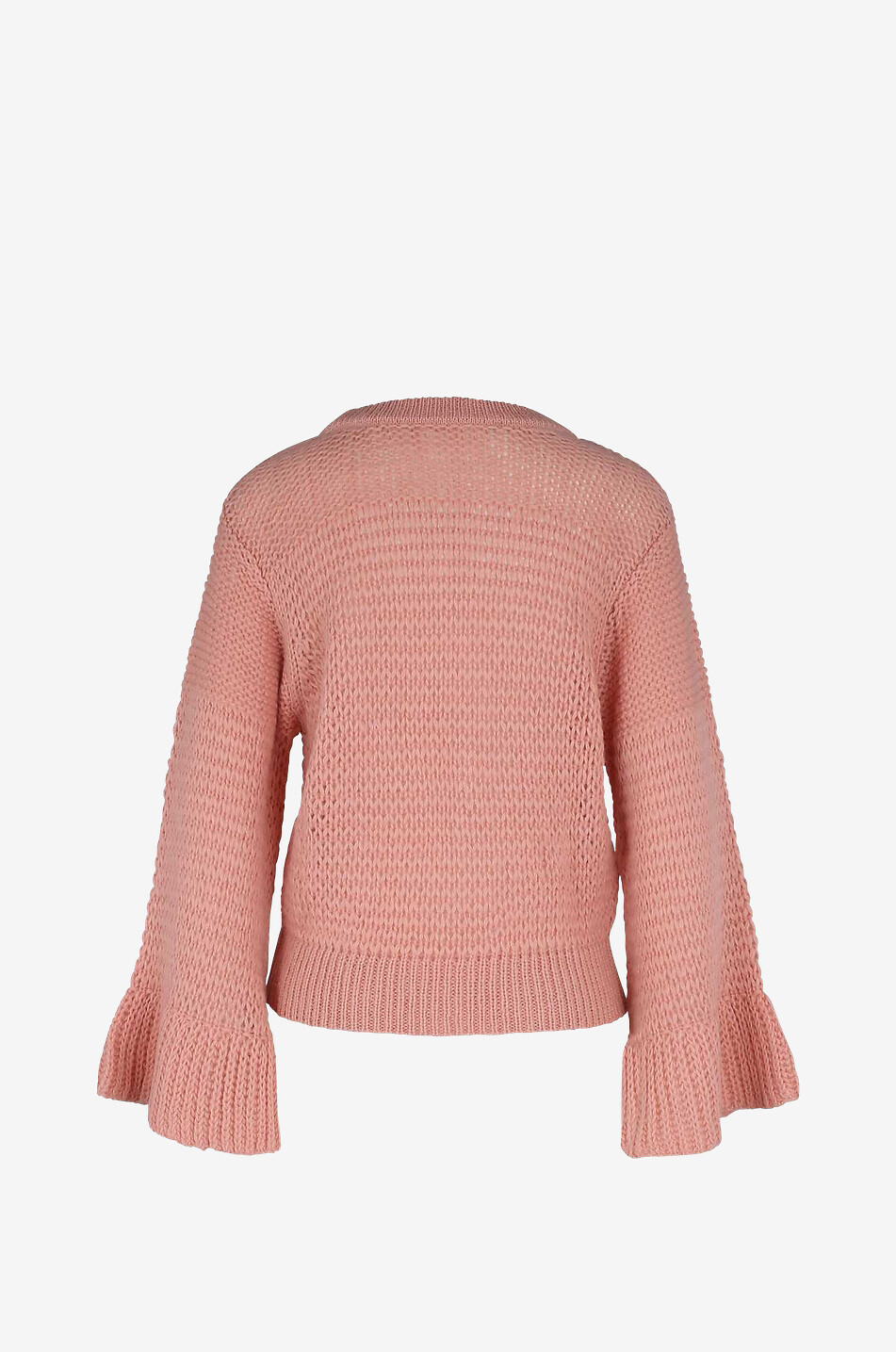 Lightweight alpaca blend jumper with bell sleeves