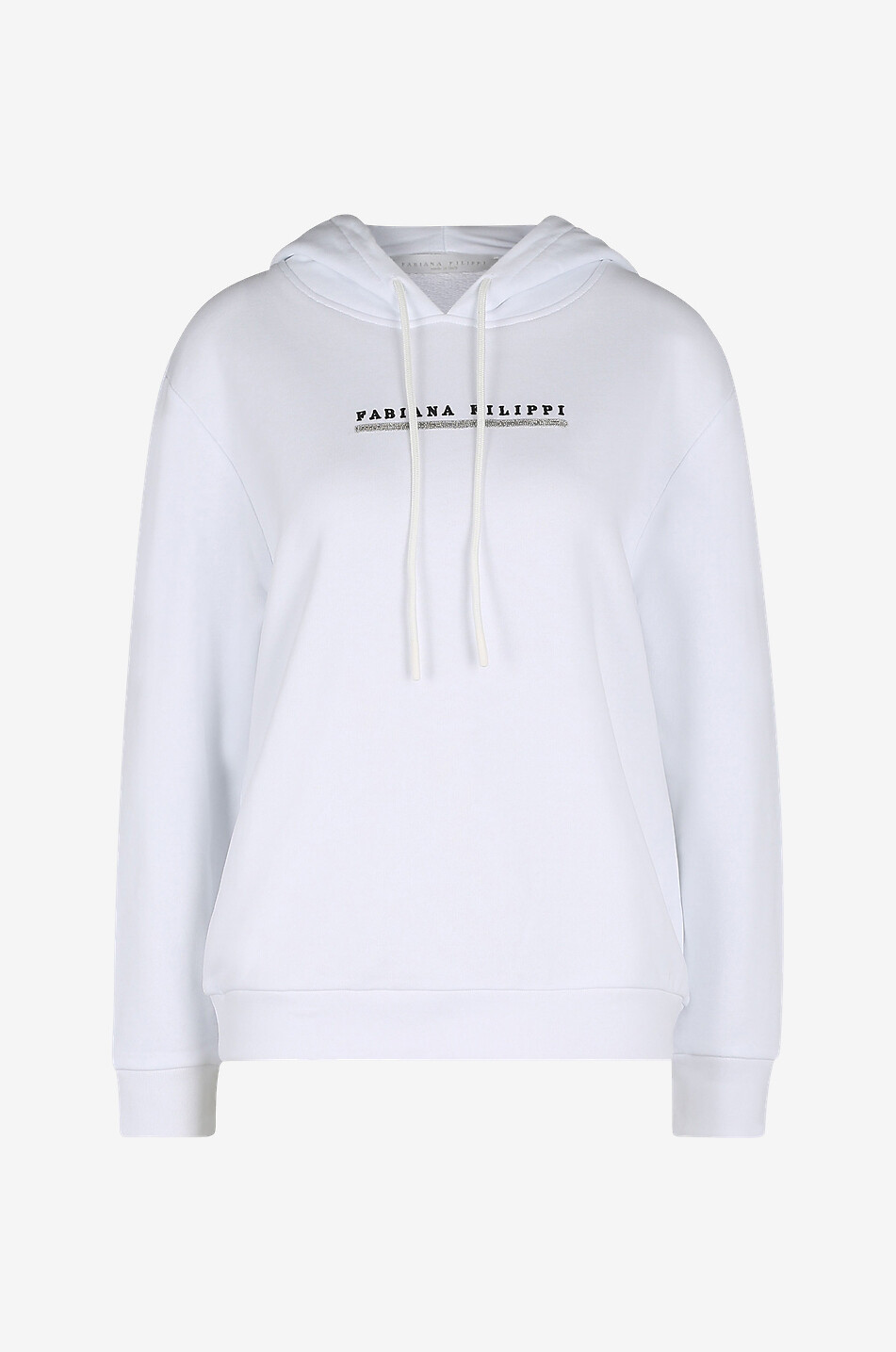 FABIANA FILIPPI Kapuzensweatshirt mit Logostickerei Damen WEISS 1