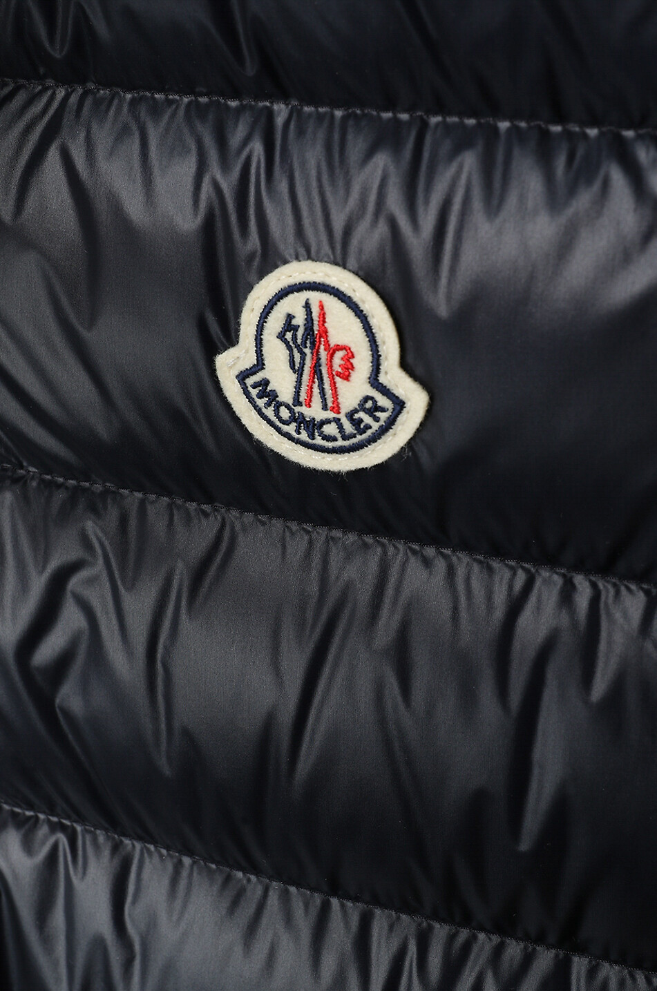 MONCLER Gilet matelassée en nylon brillant Gui Homme BLEU FONCE 3