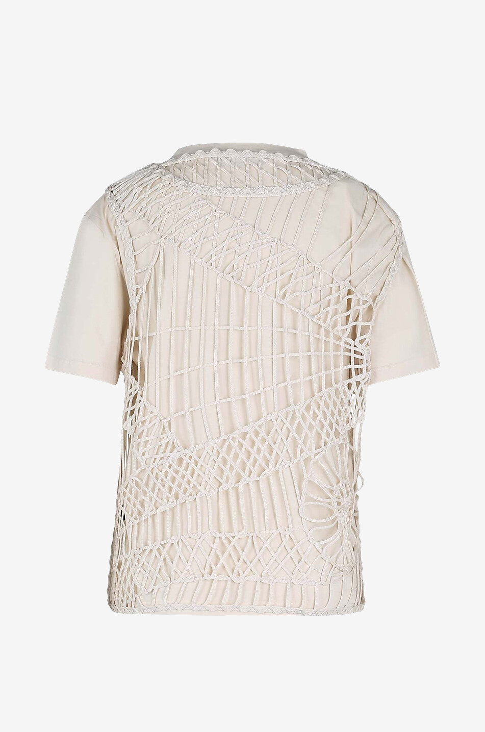 FABIANA FILIPPI 2-in-1-T-Shirt mit Netz-Häkeltop Damen BEIGE 2