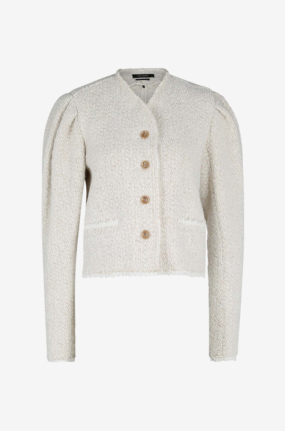 ISABEL MARANT Veste courte en laine bouclette Izma Femme BEIGE 1