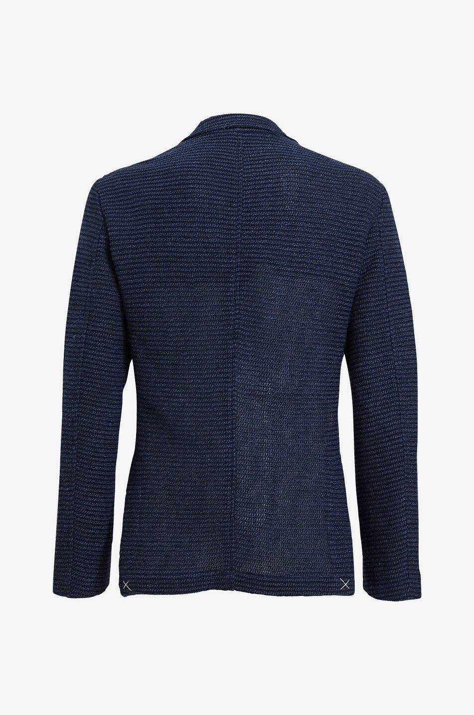 ETRO Blazer à boutonnage simple en maille de lin Homme BLEU MOYEN 2