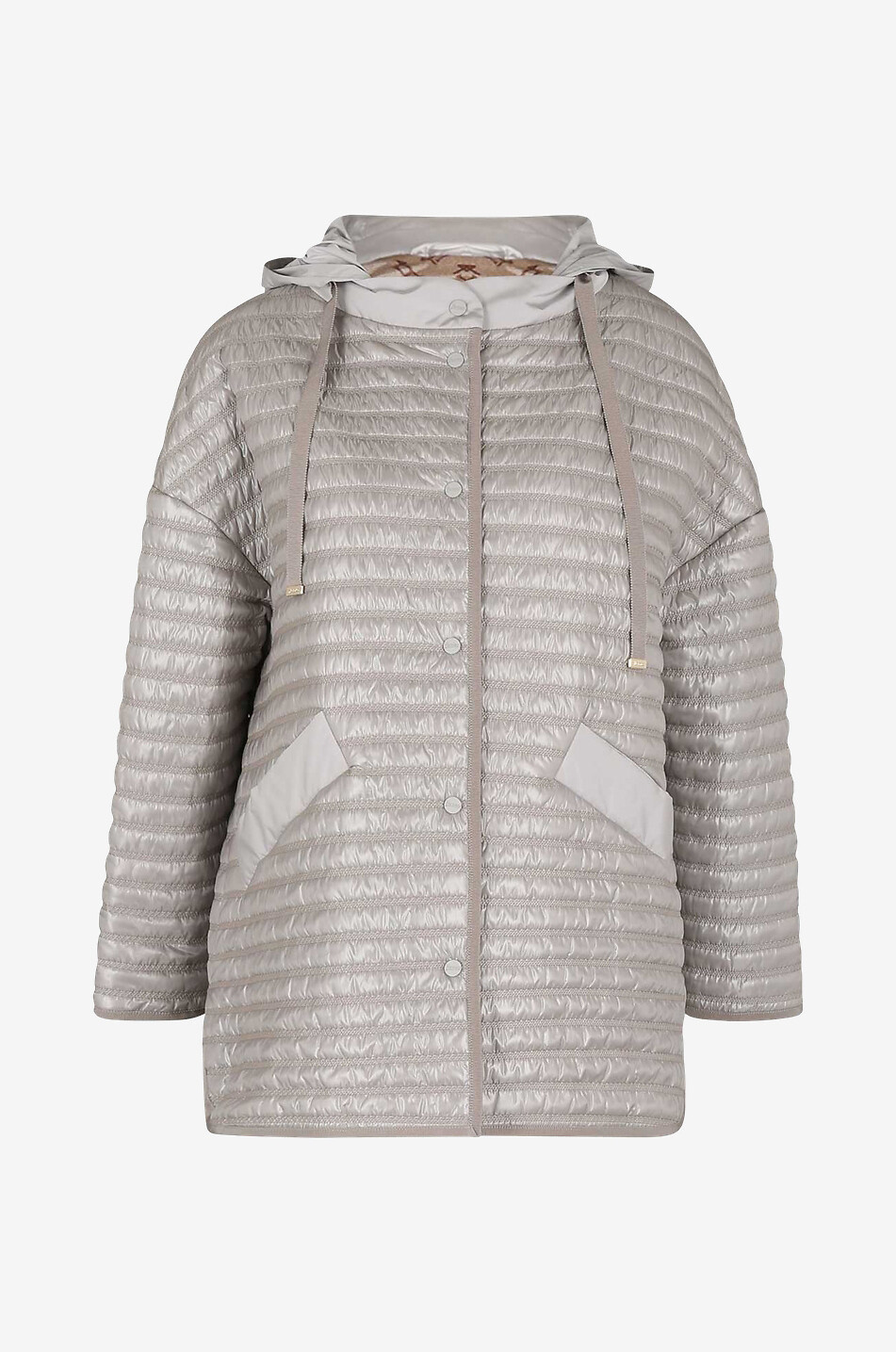 HERNO Crepe puffer jacket Women LIGHT GREY 1
