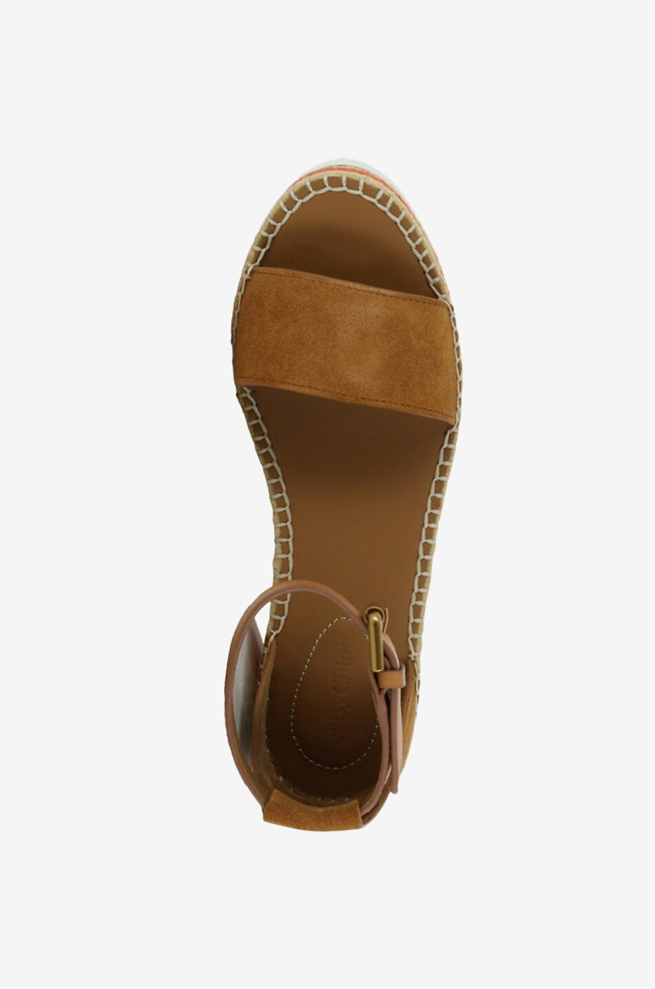 SEE BY CHLOE Glyn suede wedge sandals Women BEIGE 5
