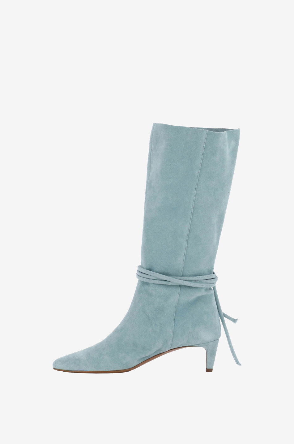 Bottes à talon en cuir