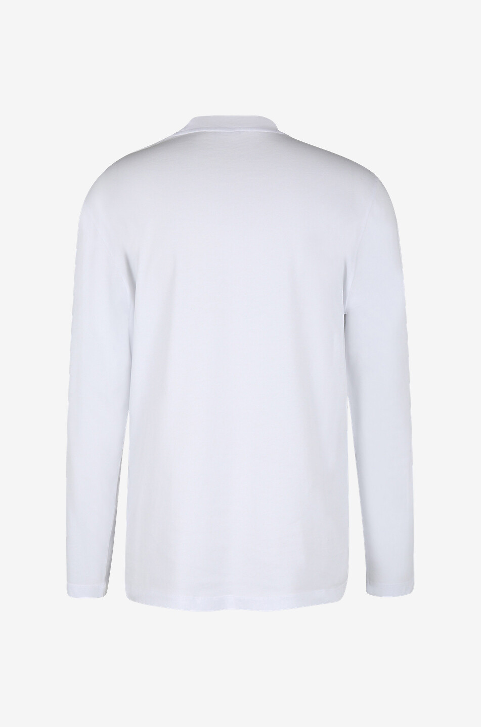 MONCLER Langarm-T-Shirt mit Logoprint Matt Black Herren WEISS 2