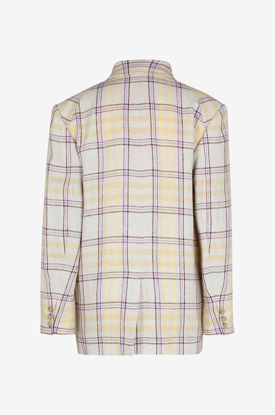 MARANT ETOILE Ilindae checked linen oversize blazer Women BEIGE 2