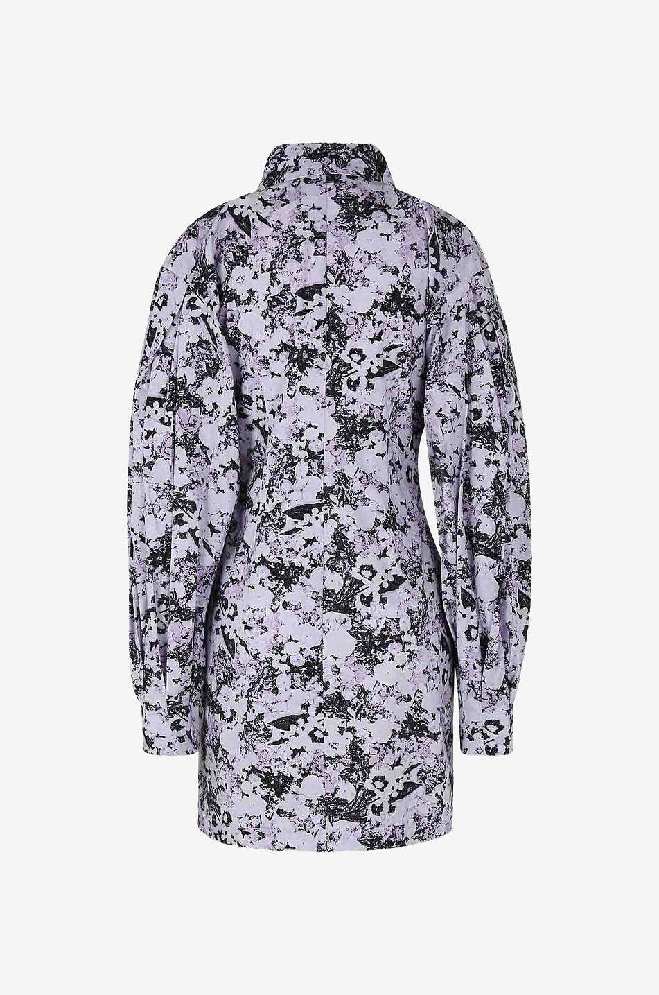 Robe chemise courte imprimée en coton bio Marilo