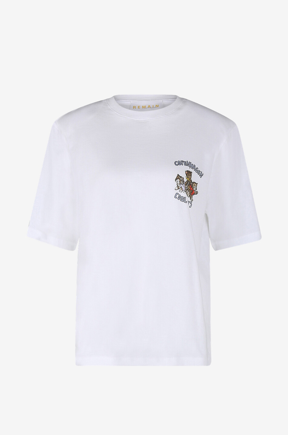REMAIN BIRGER CHRISTENSEN T-shirt en coton bio imprimé Emery Femme BLANC 1
