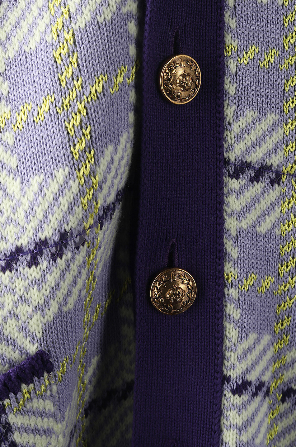 Karierter Jacquard-Cardigan Journey